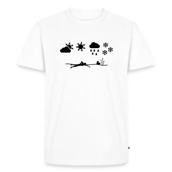 Nageur en eau libre toute l'année - T-shirt Premium bio Homme - blanc - Devant - Nico (187cm)