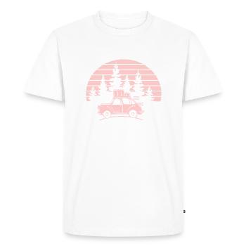 Le chemin est l’objectif Roadtrip Travel Holiday Camping - T-shirt Premium bio Homme - blanc - Devant - Nico (187cm)