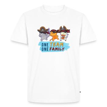 équipe famille chat pirate enterrement de vie de jeune fille père - T-shirt Premium bio Homme - blanc - Devant - Nico (187cm)