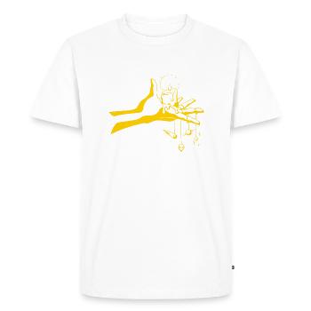 Allumé - T-shirt Premium bio Homme - blanc - Devant - Nico (187cm)