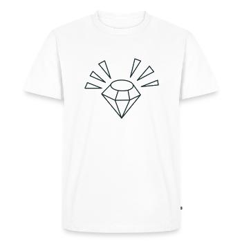 GEM with bright sparks - Men's Premium Organic T-Shirt - white - Front - Nico (187cm)