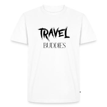 Travel Buddies - Men's Premium Organic T-Shirt - white - Front - Nico (187cm)