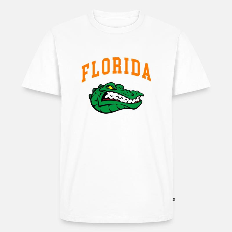 florida alligator - Männer Premium Bio T-Shirt - Weiß