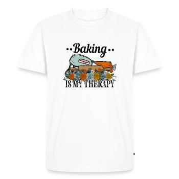 Boulangerie Baker Boulangerie Boulangerie Gâteau de confiserie - T-shirt Premium bio Homme - blanc - Devant - Nico (187cm)