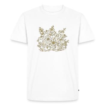 Fleur - T-shirt Premium bio Homme - blanc - Devant - Nico (187cm)