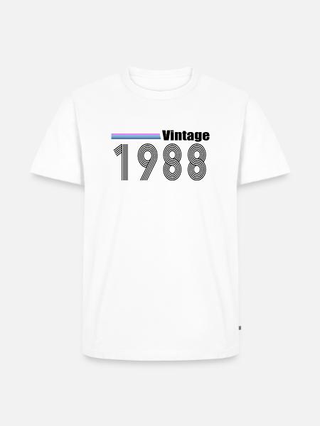 1988 - Männer Premium Bio T-Shirt - Weiß