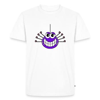 Cartoon Spider - Men's Premium Organic T-Shirt - white - Front - Nico (187cm)