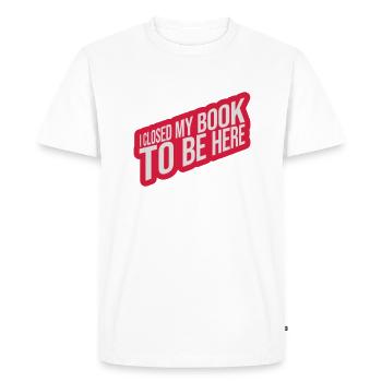 I closed my book - Men's Premium Organic T-Shirt - white - Front - Nico (187cm)
