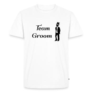 Marié d’équipe - T-shirt Premium bio Homme - blanc - Devant - Nico (187cm)