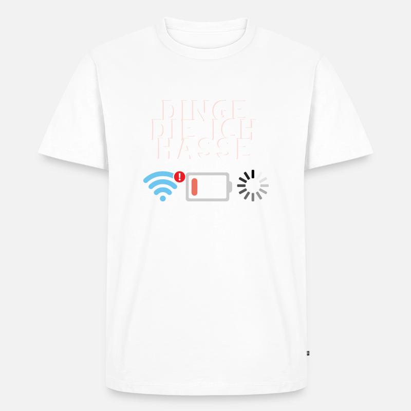 Dinge die ich hasse - Männer Premium Bio T-Shirt - Weiß