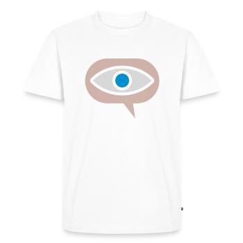 Icon Visual See Eye - Men's Premium Organic T-Shirt - white - Front - Nico (187cm)