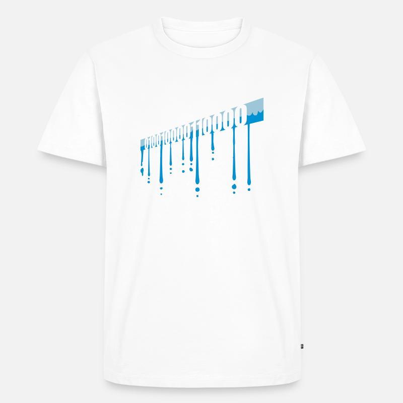 Binär Code Programm Sprache - Männer Premium Bio T-Shirt - Weiß