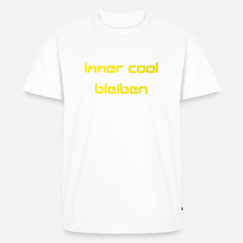 immer cool bleiben - Männer Premium Bio T-Shirt - Weiß