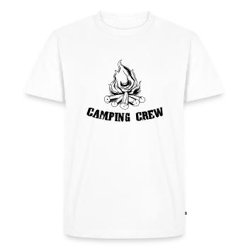 Campfire Camping Crew - Men's Premium Organic T-Shirt - white - Front - Nico (187cm)