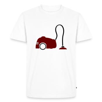 Aspirateur - T-shirt Premium bio Homme - blanc - Devant - Nico (187cm)