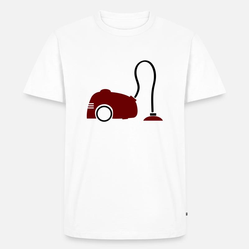 Staubsauger - Männer Premium Bio T-Shirt - Weiß