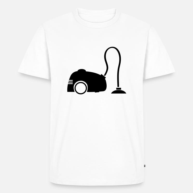 staubsauger - Männer Premium Bio T-Shirt - Weiß