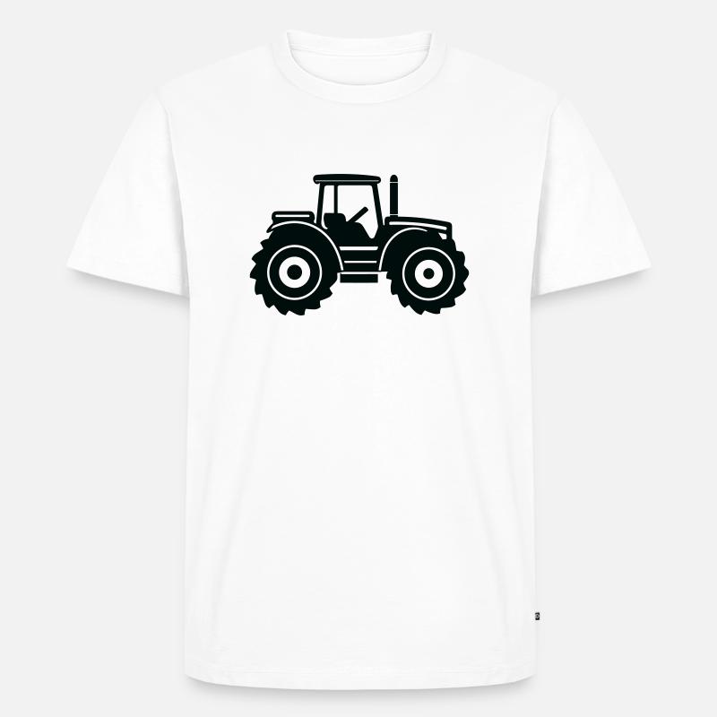 Traktor - Männer Premium Bio T-Shirt - Weiß