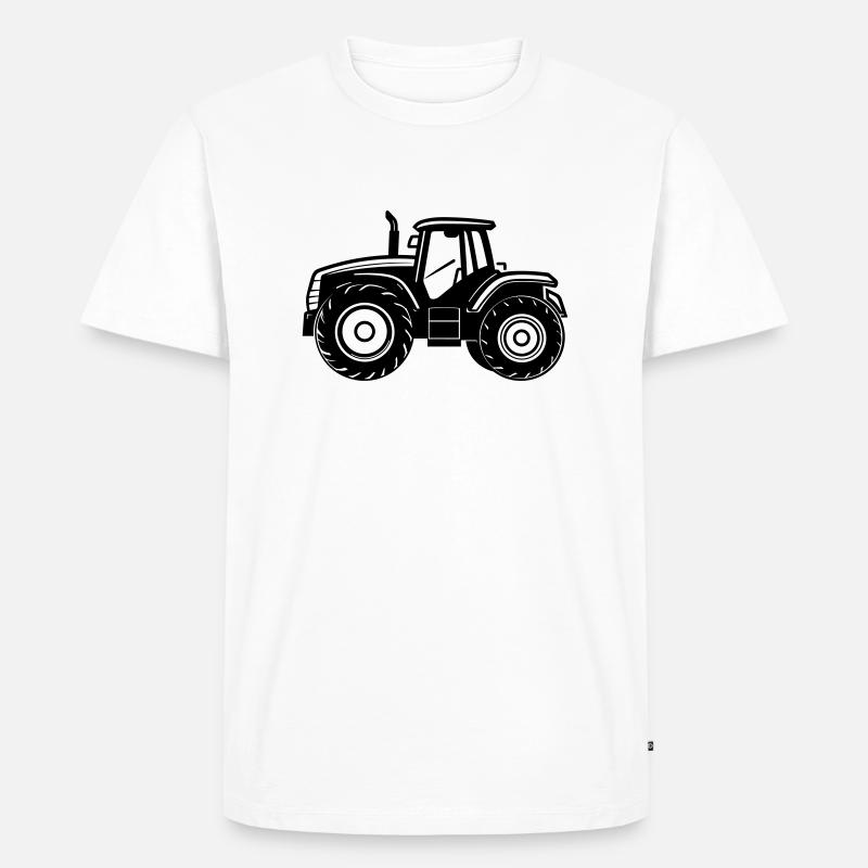 Traktor - Männer Premium Bio T-Shirt - Weiß