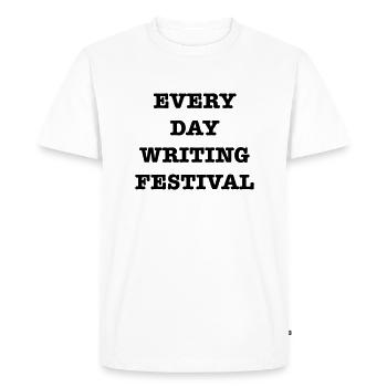 EveryDayWritingFestival - Men's Premium Organic T-Shirt - white - Front - Nico (187cm)