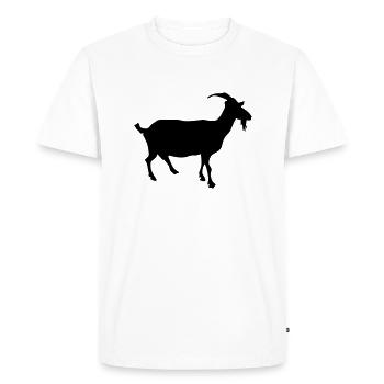 Silhouette de chèvre - T-shirt Premium bio Homme - blanc - Devant - Nico (187cm)