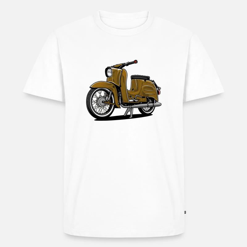 Schwalbe (ocker) // Illustration - Männer Premium Bio T-Shirt - Weiß