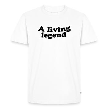 Une légende vivante - T-shirt Premium bio Homme - blanc - Devant - Nico (187cm)