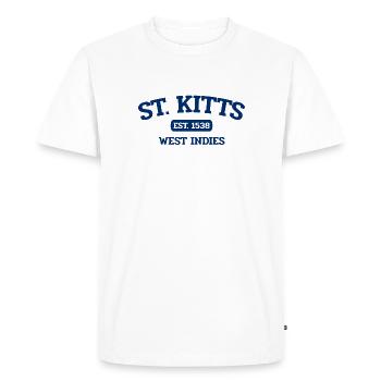 Saint Kitts and Nevis - Caribbean - West Indies - Men's Premium Organic T-Shirt - white - Front - Nico (187cm)
