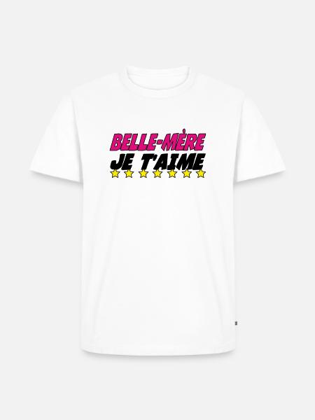 Stiefmutter, ich liebe dich - Männer Premium Bio T-Shirt - Weiß