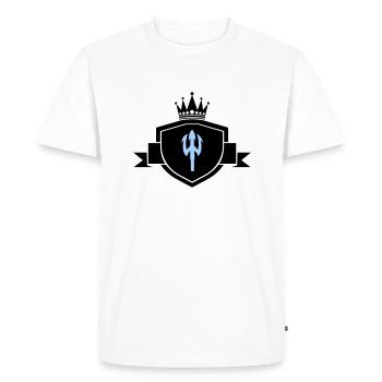 Trident Coat of Arms - Men's Premium Organic T-Shirt - white - Front - Nico (187cm)