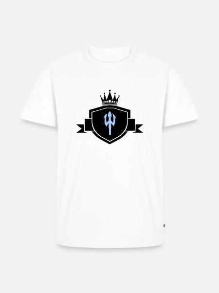 Trident Coat of Arms - Men's Premium Organic T-Shirt - white