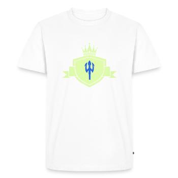 Trident Coat of Arms - Men's Premium Organic T-Shirt - white - Front - Nico (187cm)