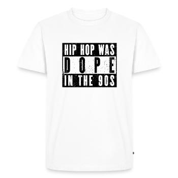 Pure nostalgia – 90s hip-hop classics - Men's Premium Organic T-Shirt - white - Front - Nico (187cm)
