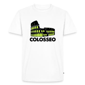 Colisée Colisée Colisée - T-shirt Premium bio Homme - blanc - Devant - Nico (187cm)