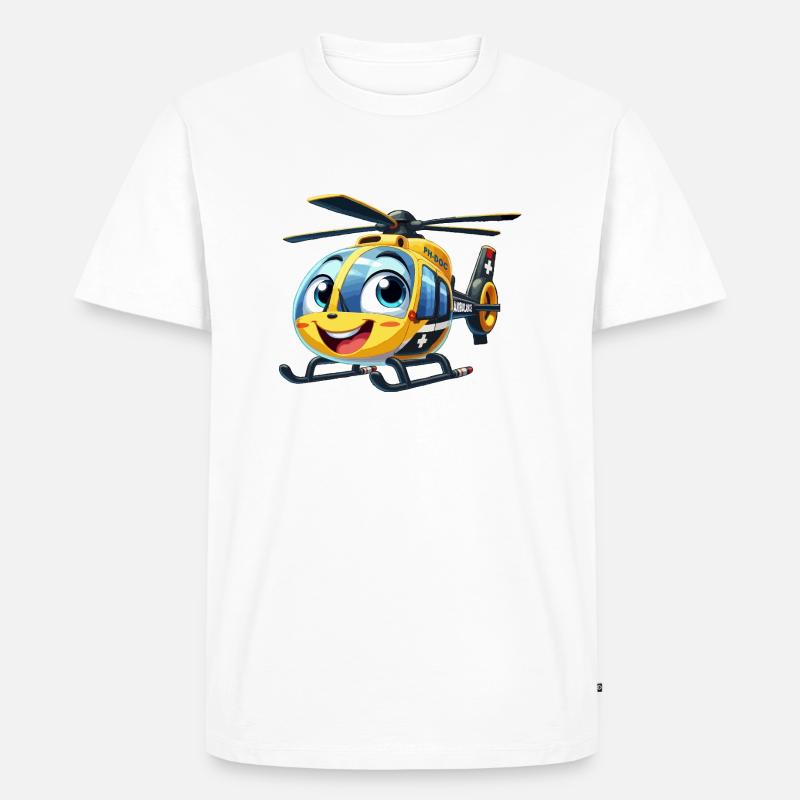 Trauma-Hubschrauber Junior - Männer Premium Bio T-Shirt - Weiß