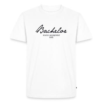 Bachelor's Degree '25 - Mission accomplished - Men's Premium Organic T-Shirt - white - Front - Nico (187cm)