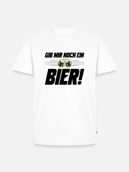 Noch ein Bier Spruch - Männer Premium Bio T-Shirt - Weiß