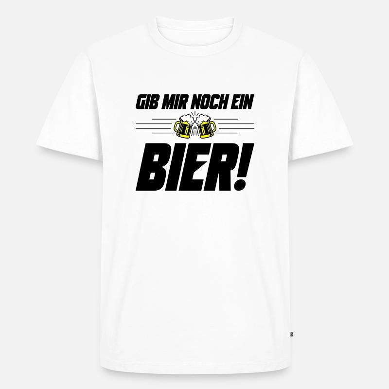 Noch ein Bier Spruch - Männer Premium Bio T-Shirt - Weiß