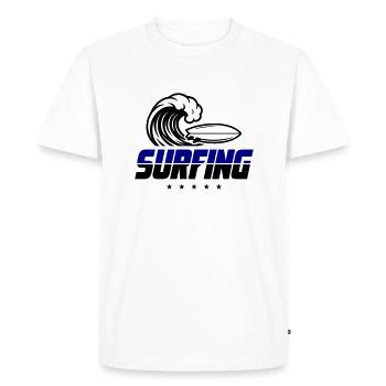 Planche de surf - T-shirt Premium bio Homme - blanc - Devant - Nico (187cm)