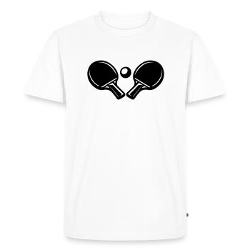 Table tennis bat icon - Men's Premium Organic T-Shirt - white - Front - Nico (187cm)