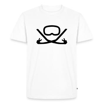 plongée - T-shirt Premium bio Homme - blanc - Devant - Nico (187cm)