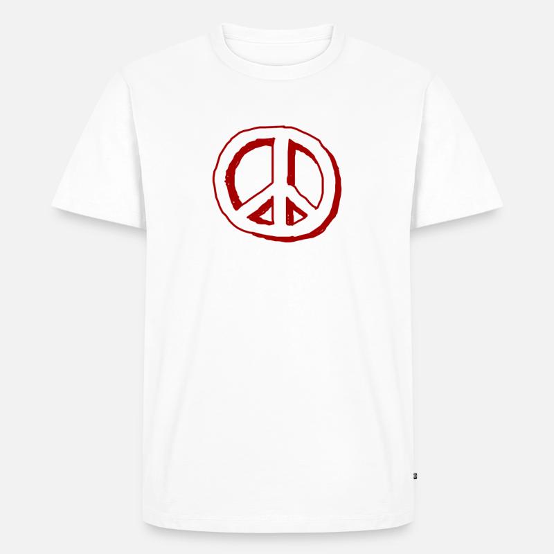 Ein Peacezeichen Symbol - Männer Premium Bio T-Shirt - Weiß