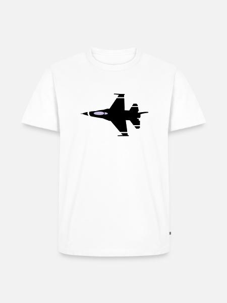 kampfjet - Männer Premium Bio T-Shirt - Weiß