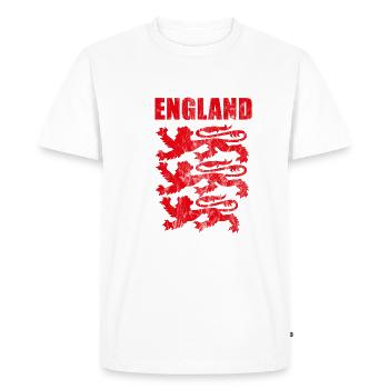 Angleterre Fans Soccer Jersey anglais Fanshirt - T-shirt Premium bio Homme - blanc - Devant - Nico (187cm)