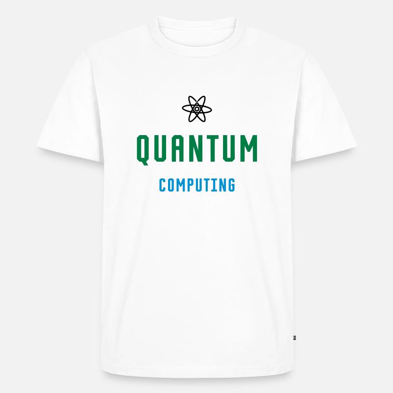 QUANTUM COMPUTING - qBIT - Men's Premium Organic T-Shirt - white
