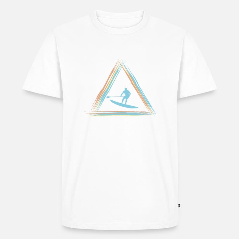Stand Up Paddle - Männer Premium Bio T-Shirt - Weiß