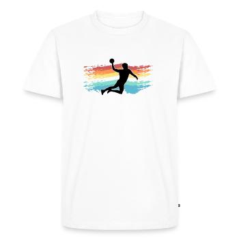 handball - T-shirt Premium bio Homme - blanc - Devant - Nico (187cm)
