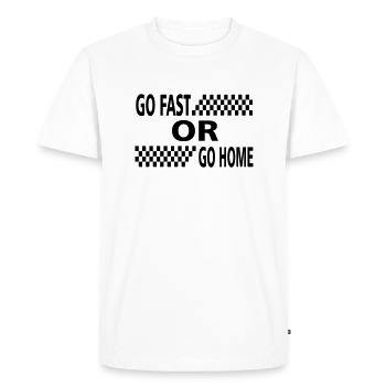 go fast or go home - Men's Premium Organic T-Shirt - white - Front - Nico (187cm)