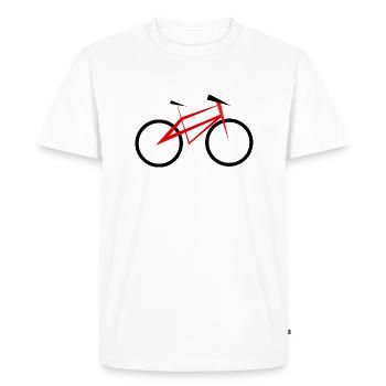 Bike - T-shirt Premium bio Homme - blanc - Devant - Nico (187cm)