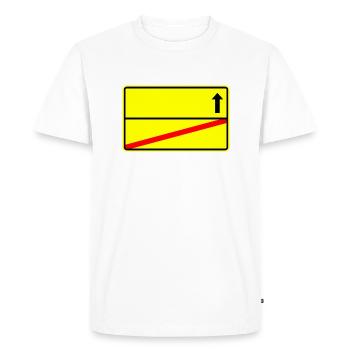 Panneau de signalisation modèle - T-shirt Premium bio Homme - blanc - Devant - Nico (187cm)